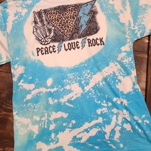 SOLD- Peace Love Rock Tee
